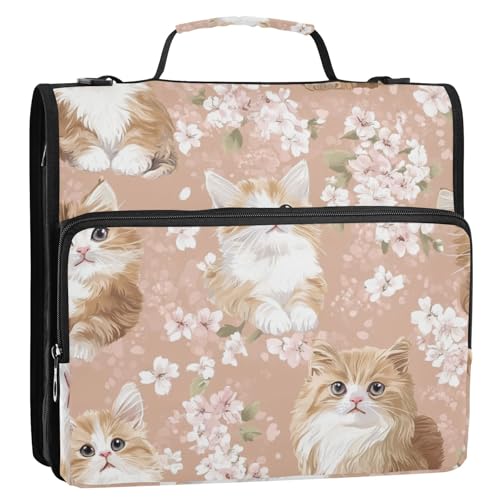 Cute Maine Cats Rotgold 3-Ring-Ordner mit extra Taschen mit Griff, mehrere Taschen, Dokumentenmappe, Organizer für Schule/Büro, 3,8 cm Cute Maine Cats Rotgold 3-Ring-Ordner mit extra Taschen mit Griff, mehrere Taschen, Dokumentenmappe, Organizer für Schule/Büro, 3,8 cm von ZRWLUCKY