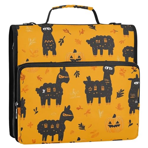 Ordner-Organizer mit 3 Ringen, mit Griff und abnehmbarem Schultergurt, inklusive Reißverschlusstasche, Dokumentenmappe, Organizer für die Schule, Orange und Schwarz, 3,8 cm Ordner-Organizer mit 3 Ringen, mit Griff und abnehmbarem Schultergurt, inklusive Reißverschlusstasche, Dokumentenmappe, Organizer für die Schule, Orange und Schwarz, 3,8 cm von ZRWLUCKY