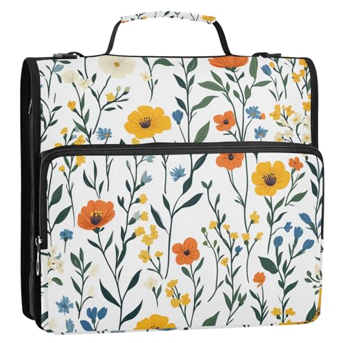 Organizer mit 3 Ringen und Griff, Orange und Gelb, Dokumentenmappe für Mittelschüler Organizer mit 3 Ringen und Griff, Orange und Gelb, Dokumentenmappe für Mittelschüler von ZRWLUCKY