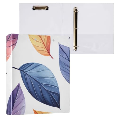 ZRWLUCKY Aesthetic Leaves moderner Stil, 3,8 cm, Drei-Ringordner mit Tascheneinband, 1/2er-Pack, Bürobedarf, Hardcover ZRWLUCKY Aesthetic Leaves moderner Stil, 3,8 cm, Drei-Ringordner mit Tascheneinband, 1/2er-Pack, Bürobedarf, Hardcover von ZRWLUCKY