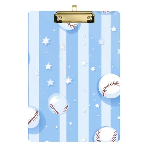 ZRWLUCKY Baseball-Klemmbretter für Krankenschwestern, Acryl, niedlich, für Lehrer, für Klassenzimmer, Grundschule, Größe 22,9 x 30,5 cm, Hellblau ZRWLUCKY Baseball-Klemmbretter für Krankenschwestern, Acryl, niedlich, für Lehrer, für Klassenzimmer, Grundschule, Größe 22,9 x 30,5 cm, Hellblau von ZRWLUCKY