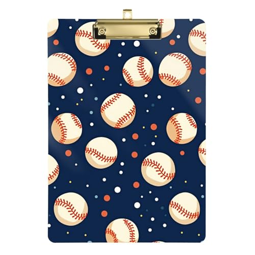 ZRWLUCKY Baseballs Klemmbrett, Standardloch für Fußball, Softball, Coaching, Größe 22,9 x 30,5 cm, Dunkelblau ZRWLUCKY Baseballs Klemmbrett, Standardloch für Fußball, Softball, Coaching, Größe 22,9 x 30,5 cm, Dunkelblau von ZRWLUCKY