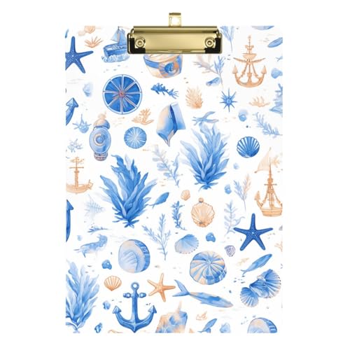 ZRWLUCKY Bruchbares Klemmbrett aus Kunststoff für personalisierte Klemmbretter für Lehrer, Größe 22,9 x 30,5 cm, Blau ZRWLUCKY Bruchbares Klemmbrett aus Kunststoff für personalisierte Klemmbretter für Lehrer, Größe 22,9 x 30,5 cm, Blau von ZRWLUCKY