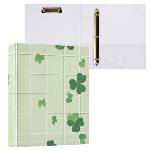 ZRWLUCKY Clovers Hellgrüne Ordner mit 3 Ringen, 3,8 cm, mit Klemmbrett, 1/2 Packungen, College-Ordner für Studenten, 200 Blatt ZRWLUCKY Clovers Hellgrüne Ordner mit 3 Ringen, 3,8 cm, mit Klemmbrett, 1/2 Packungen, College-Ordner für Studenten, 200 Blatt von ZRWLUCKY