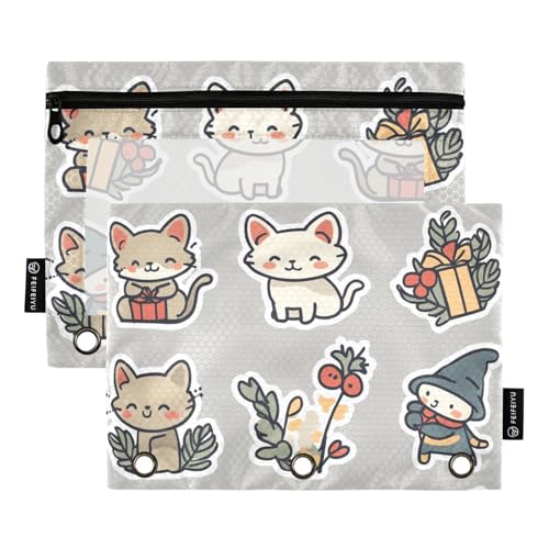 ZRWLUCKY Cornish Rex Cats 3-Ring-Ordner mit großem Fassungsvermögen, 2 transparente Aktenordner für Büro, Zuhause, Aufbewahrungstasche mit Reißverschluss, Grau ZRWLUCKY Cornish Rex Cats 3-Ring-Ordner mit großem Fassungsvermögen, 2 transparente Aktenordner für Büro, Zuhause, Aufbewahrungstasche mit Reißverschluss, Grau von ZRWLUCKY