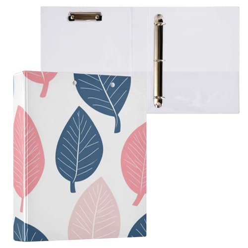 ZRWLUCKY Country Leaf White 3-Ring-Ordner mit Klemmbrett, 1/2 Stück, Bürobedarf, 200 Blatt von ZRWLUCKY