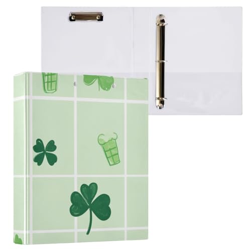 ZRWLUCKY Cup and Clover Einfacher hellgrüner Ordner, 3 Ringe, Ringbuch mit Tascheneinband, 1/2 verschiedene Ordner, 200 Blatt ZRWLUCKY Cup and Clover Einfacher hellgrüner Ordner, 3 Ringe, Ringbuch mit Tascheneinband, 1/2 verschiedene Ordner, 200 Blatt von ZRWLUCKY