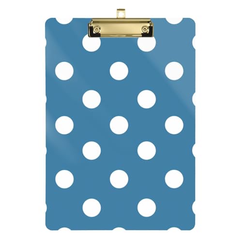 ZRWLUCKY Doppel-Klemmbrett-Ordner aus Kunststoff für Fußball, Softball, Coaching, Größe 22,9 x 30,5 cm, Blau und Weiß von ZRWLUCKY