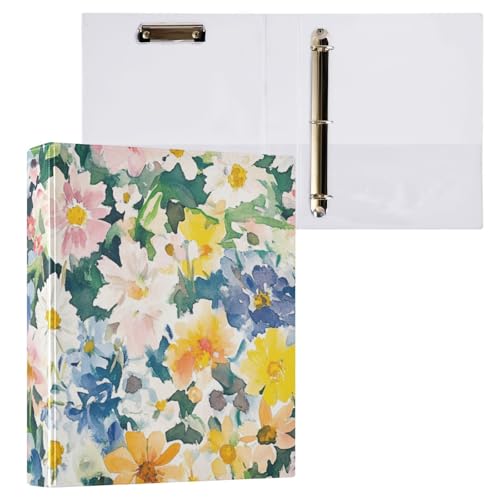 ZRWLUCKY Edelweiss Flowers Ringbuch mit Klemmbrett, 3,5 cm, 1/2 Stück, Büroordner, Hardcover ZRWLUCKY Edelweiss Flowers Ringbuch mit Klemmbrett, 3,5 cm, 1/2 Stück, Büroordner, Hardcover von ZRWLUCKY