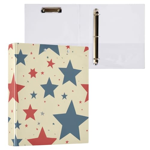ZRWLUCKY Elements Star Notizbuch, 3,8 cm (1 1/2 Zoll), runde Ringbücher mit Klemmbrett, 1/2 Packungen, ästhetischer Ordner, Hardcover von ZRWLUCKY