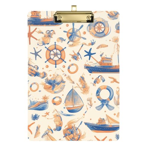 ZRWLUCKY Klemmbrett "Sea Ship", schmales Standardloch, für Krankenpfleger, Studenten, Handel, Quest, Größe 22,9 x 30,5 cm, Beige ZRWLUCKY Klemmbrett "Sea Ship", schmales Standardloch, für Krankenpfleger, Studenten, Handel, Quest, Größe 22,9 x 30,5 cm, Beige von ZRWLUCKY
