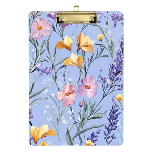 ZRWLUCKY Klemmbrett aus Kunststoff, für Trainer, Medizin, Klassenzimmer, Größe 22,9 x 30,5 cm, Lavendelfarben von ZRWLUCKY