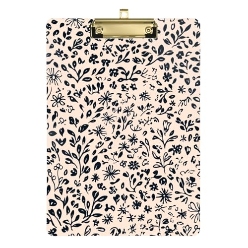 ZRWLUCKY Klemmbrett für Damen, Blumenmuster, wasserdicht, für Krankenschwestern, Heimunternehmer, Größe 22,9 x 30,5 cm, Schwarz ZRWLUCKY Klemmbrett für Damen, Blumenmuster, wasserdicht, für Krankenschwestern, Heimunternehmer, Größe 22,9 x 30,5 cm, Schwarz von ZRWLUCKY
