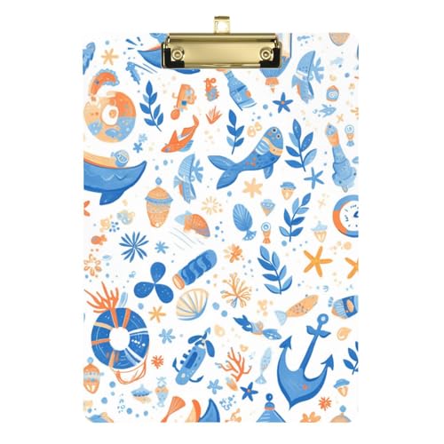 ZRWLUCKY Klemmbrett für Physiotherapeuten mit einfachem Muster, Kunststoff, für Polizei, Büro, Krankenschwester, Fußball, Trainer, Größe 22,9 x 30,5 cm von ZRWLUCKY
