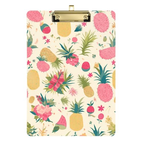 ZRWLUCKY Klemmbrett mit Bananen-Ananas-Beige, legale Größe, wasserdicht, für personalisierte Klemmbretter für Lehrer, Größe 22,9 x 30,5 cm ZRWLUCKY Klemmbrett mit Bananen-Ananas-Beige, legale Größe, wasserdicht, für personalisierte Klemmbretter für Lehrer, Größe 22,9 x 30,5 cm von ZRWLUCKY