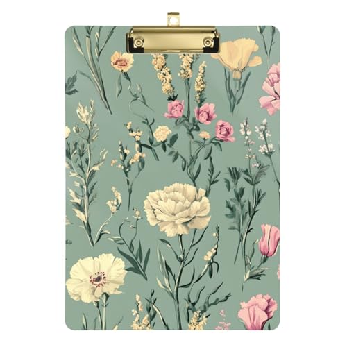 ZRWLUCKY Klemmbrett mit Blumenmotiv, transparent, für Lehrer, Portfolio, Klemmbrett, Größe 22,9 x 30,5 cm ZRWLUCKY Klemmbrett mit Blumenmotiv, transparent, für Lehrer, Portfolio, Klemmbrett, Größe 22,9 x 30,5 cm von ZRWLUCKY