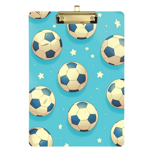 ZRWLUCKY Klemmbrett mit Fußball-Sternen, Standard-Loch, für Klassenzimmer, Lehrer, Größe 22,9 x 30,5 cm, Hellblau ZRWLUCKY Klemmbrett mit Fußball-Sternen, Standard-Loch, für Klassenzimmer, Lehrer, Größe 22,9 x 30,5 cm, Hellblau von ZRWLUCKY