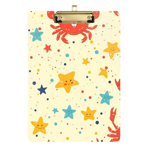 ZRWLUCKY Klemmbrett mit Krabbenmotiv, Gelb, für Krankenpfleger, Studenten, Handel, Größe 22,9 x 30,5 cm ZRWLUCKY Klemmbrett mit Krabbenmotiv, Gelb, für Krankenpfleger, Studenten, Handel, Größe 22,9 x 30,5 cm von ZRWLUCKY