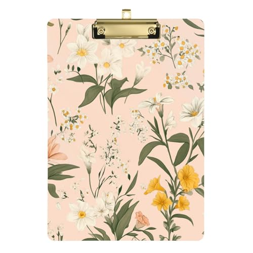 ZRWLUCKY Klemmbrett mit Vintage-Blumen, Acryl, niedlich, für Lehrer, Krankenpflege, Größe 22,9 x 30,5 cm ZRWLUCKY Klemmbrett mit Vintage-Blumen, Acryl, niedlich, für Lehrer, Krankenpflege, Größe 22,9 x 30,5 cm von ZRWLUCKY