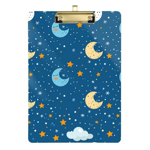 ZRWLUCKY Klemmbrett mit blauem Punkt und Mond, Hardboard, für Fußball-Truck-Fahrer, Größe 22,9 x 30,5 cm ZRWLUCKY Klemmbrett mit blauem Punkt und Mond, Hardboard, für Fußball-Truck-Fahrer, Größe 22,9 x 30,5 cm von ZRWLUCKY