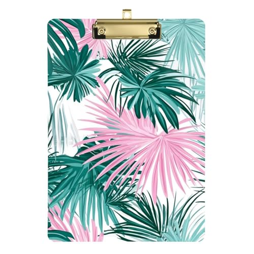 ZRWLUCKY Klemmbretter, Palmblattgrün, transparent, Standard-Loch, für Fußball, Softball, Coaching, Größe 22,9 x 30,5 cm ZRWLUCKY Klemmbretter, Palmblattgrün, transparent, Standard-Loch, für Fußball, Softball, Coaching, Größe 22,9 x 30,5 cm von ZRWLUCKY