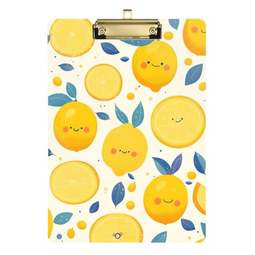 ZRWLUCKY Klemmbretter für Klassenzimmer, Standardloch für Klassenzimmer, für Lehrer, Gymnasium, Größe 22,9 x 30,5 cm, Gelb von ZRWLUCKY