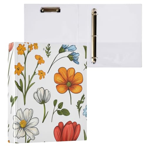 ZRWLUCKY Notizbuch, Blumennelke, Basilikum, bunt, 1 und 1,27 cm, 3 Ringe, Ordner mit Klemmbrett, 1/2er-Pack, Bürobedarf, Hardcover ZRWLUCKY Notizbuch, Blumennelke, Basilikum, bunt, 1 und 1,27 cm, 3 Ringe, Ordner mit Klemmbrett, 1/2er-Pack, Bürobedarf, Hardcover von ZRWLUCKY