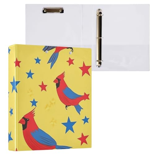 ZRWLUCKY Notizbuch mit 3 Ringen, Rot und Blau, Sterne, 3,8 cm, Ordner mit Klemmbrett, 1/2er-Pack, Collegebänder für Studenten, Hardcover ZRWLUCKY Notizbuch mit 3 Ringen, Rot und Blau, Sterne, 3,8 cm, Ordner mit Klemmbrett, 1/2er-Pack, Collegebänder für Studenten, Hardcover von ZRWLUCKY