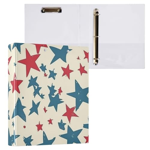 ZRWLUCKY Notizbuch mit runden Ringen, 3,8 cm (1,5 Zoll), mit Klemmbrett, 1/2 Packungen, Schulordner, Hardcover von ZRWLUCKY
