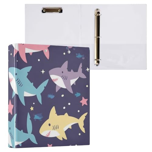 ZRWLUCKY Ordner mit Meeresfischen und Sternen, Violett, 3,8 cm, 3 Ringe, Notizbuchordner mit Klemmbrett, 1/2er-Pack, Bürobedarf, 200 Blatt ZRWLUCKY Ordner mit Meeresfischen und Sternen, Violett, 3,8 cm, 3 Ringe, Notizbuchordner mit Klemmbrett, 1/2er-Pack, Bürobedarf, 200 Blatt von ZRWLUCKY