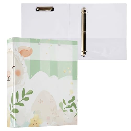 ZRWLUCKY Ordner mit Osterlammblättern und Karo, 3,8 cm, runde Ringe mit Klemmbrett, 1/2 Packung Ordner, Büroordner, Hardcover, 3,8 cm ZRWLUCKY Ordner mit Osterlammblättern und Karo, 3,8 cm, runde Ringe mit Klemmbrett, 1/2 Packung Ordner, Büroordner, Hardcover, 3,8 cm von ZRWLUCKY