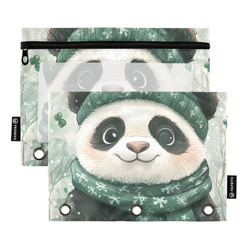 ZRWLUCKY Panda-Dokumentenmappe mit 3 Ringen, großes Fassungsvermögen, 2 transparente Aktenordner für Büro, Zuhause, Aufbewahrungstasche mit Reißverschluss ZRWLUCKY Panda-Dokumentenmappe mit 3 Ringen, großes Fassungsvermögen, 2 transparente Aktenordner für Büro, Zuhause, Aufbewahrungstasche mit Reißverschluss von ZRWLUCKY