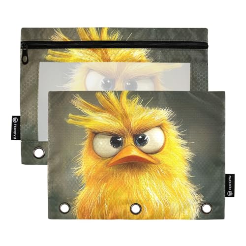 ZRWLUCKY Pet Chicken Inquisitive 3-Ring-Ordner mit großem Fassungsvermögen, 2 transparente Aktenordner für Büro, Zuhause, Aufbewahrungstasche mit Reißverschluss ZRWLUCKY Pet Chicken Inquisitive 3-Ring-Ordner mit großem Fassungsvermögen, 2 transparente Aktenordner für Büro, Zuhause, Aufbewahrungstasche mit Reißverschluss von ZRWLUCKY