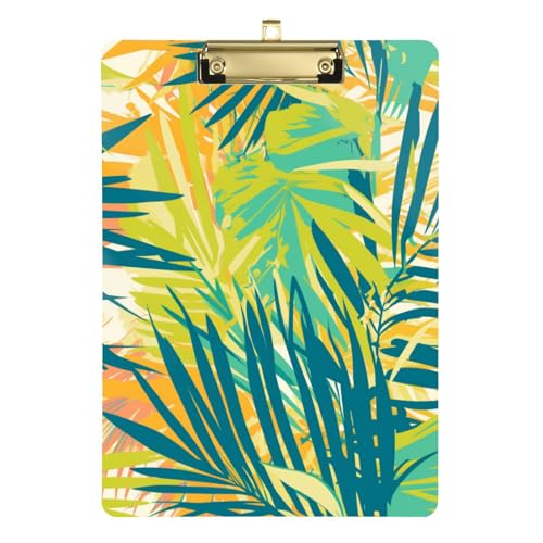 ZRWLUCKY Plam Leaves Klemmbrett für den Außenbereich, Standardloch für Trainer, medizinisches Klassenzimmer, Größe 22,9 x 30,5 cm ZRWLUCKY Plam Leaves Klemmbrett für den Außenbereich, Standardloch für Trainer, medizinisches Klassenzimmer, Größe 22,9 x 30,5 cm von ZRWLUCKY