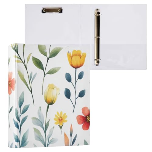 ZRWLUCKY Ringbuch mit 3 Ringen, Blumen, Glockenblume, Weiß, 1 und 1/2 Zoll, mit Klemmbrett, 1/2er-Pack, Schulbedarf, 200 Blatt ZRWLUCKY Ringbuch mit 3 Ringen, Blumen, Glockenblume, Weiß, 1 und 1/2 Zoll, mit Klemmbrett, 1/2er-Pack, Schulbedarf, 200 Blatt von ZRWLUCKY