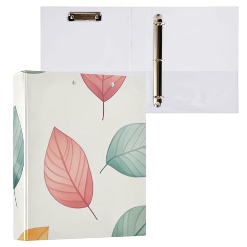 ZRWLUCKY Ringbuch mit bunten Blättern, beigefarbener Hintergrund, 3,8 cm und 1,27 cm, Ordner mit Klemmbrett, 1/2er-Pack, Schulbedarf, 200 Blatt ZRWLUCKY Ringbuch mit bunten Blättern, beigefarbener Hintergrund, 3,8 cm und 1,27 cm, Ordner mit Klemmbrett, 1/2er-Pack, Schulbedarf, 200 Blatt von ZRWLUCKY