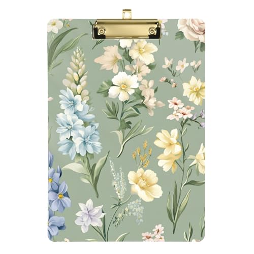ZRWLUCKY Rustikale Blumen-Klemmbretter für Kinder, Hartfaserplatte für das erste Jahr, Lehrer, Must-Haves, Größe 22,9 x 30,5 cm von ZRWLUCKY