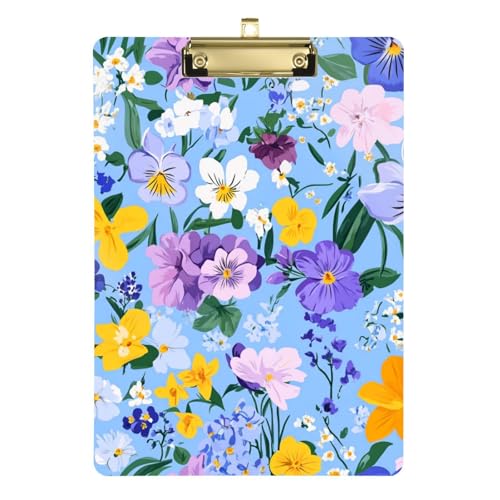 ZRWLUCKY - Rustikale Farben Blumen Klemmbrett Blau Damen Wasserdicht Krankenschwester Student Suche Klemmbrett Größe 9x12 ZRWLUCKY - Rustikale Farben Blumen Klemmbrett Blau Damen Wasserdicht Krankenschwester Student Suche Klemmbrett Größe 9x12 von ZRWLUCKY