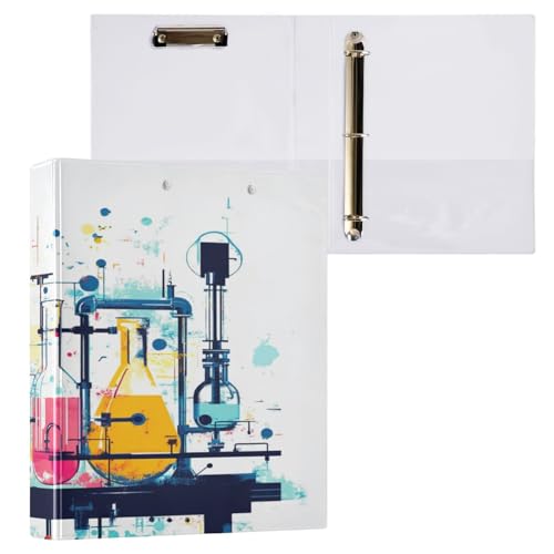 ZRWLUCKY Science Set Notizbuch, 3 Ringen, 3,5 cm, mit Klemmbrett, 1/2 Packungen, Schulbedarf, Hardcover von ZRWLUCKY