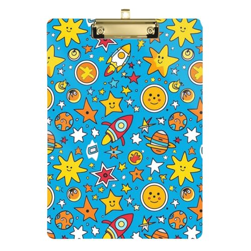 ZRWLUCKY Star Planet Mini-Klemmbrett, niedlich, wasserdicht, für Trainer, medizinisches Klassenzimmer, Größe 22,9 x 30,5 cm ZRWLUCKY Star Planet Mini-Klemmbrett, niedlich, wasserdicht, für Trainer, medizinisches Klassenzimmer, Größe 22,9 x 30,5 cm von ZRWLUCKY