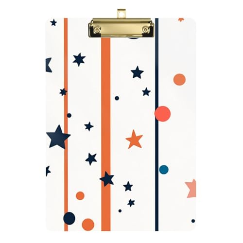 ZRWLUCKY Stern- und Kreis-Klemmbrett-Clip, Standard-Loch, für Krankenpfleger, Studenten, Handwerk, Größe 22,9 x 30,5 cm von ZRWLUCKY