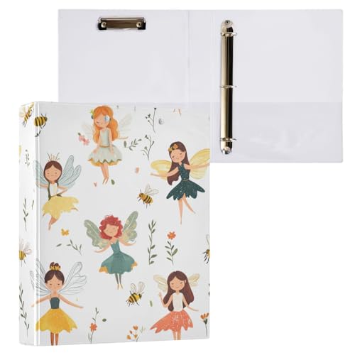 ZRWLUCKY Sweet Fairy Ringbuch mit 3 Ringen, Weiß, 3,5 cm, mit Tascheneinband, 1/2er-Pack, Bürobedarf, 200 Blatt ZRWLUCKY Sweet Fairy Ringbuch mit 3 Ringen, Weiß, 3,5 cm, mit Tascheneinband, 1/2er-Pack, Bürobedarf, 200 Blatt von ZRWLUCKY