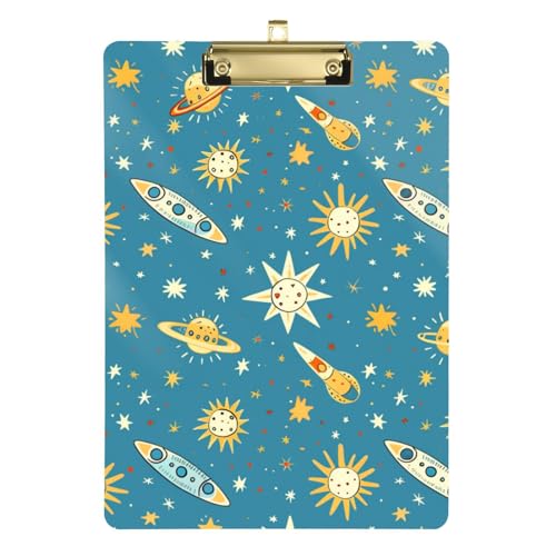 ZRWLUCKY Taktisches Klemmbrett mit Sonne und Stern, Standard-Loch, für Schüler, Mädchen, Kinder, Lehrer, Klemmbrett, Größe 22,9 x 30,5 cm ZRWLUCKY Taktisches Klemmbrett mit Sonne und Stern, Standard-Loch, für Schüler, Mädchen, Kinder, Lehrer, Klemmbrett, Größe 22,9 x 30,5 cm von ZRWLUCKY