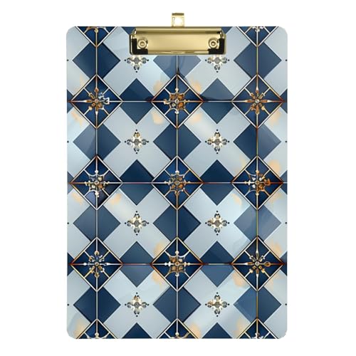 ZRWLUCKY Vator Klemmbrett, kariert, transparent, für Damen, Basketball-Trainer, Größe 22,9 x 30,5 cm, Blau ZRWLUCKY Vator Klemmbrett, kariert, transparent, für Damen, Basketball-Trainer, Größe 22,9 x 30,5 cm, Blau von ZRWLUCKY