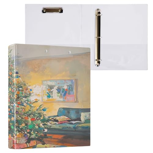 ZRWLUCKY Wunderschön verziertes Weihnachts-Notizbuch, 3,8 cm, 3 Ringe, Ordner mit Klemmbrett, 1/2 Packung Ordner, Büroordner, Hardcover, 3,8 cm ZRWLUCKY Wunderschön verziertes Weihnachts-Notizbuch, 3,8 cm, 3 Ringe, Ordner mit Klemmbrett, 1/2 Packung Ordner, Büroordner, Hardcover, 3,8 cm von ZRWLUCKY