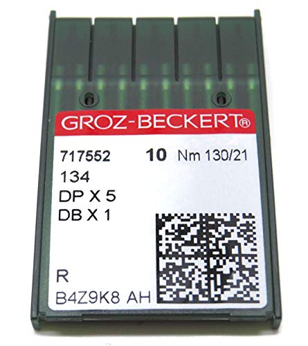 Groz-Beckert Industrie-Nähmaschinennadeln – 134R 135X5 DPX5, Packung mit 10 Stück, alle Größen 130/21 von ZS
