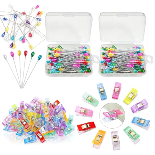 200 Stecknadeln mit Kopf + 60 NäHklammern Edelstahlnadeln 55 mm Buntes NäHzubehöR,Stoffklammern zum NäHen,NäHzubehöR zum Basteln, Quilten, Falten, Schmuckherstellung mit Aufbewahrungsbox 200 Stecknadeln mit Kopf + 60 NäHklammern Edelstahlnadeln 55 mm Buntes NäHzubehöR,Stoffklammern zum NäHen,NäHzubehöR zum Basteln, Quilten, Falten, Schmuckherstellung mit Aufbewahrungsbox von ZSOPN