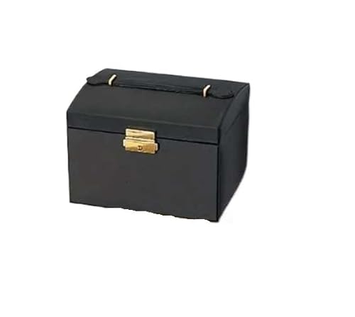 Schmuckaufbewahrung Handgehaltene Schmuckschatulle mit drei Schubladen, Aufbewahrungsbox for Ohrringe, Ringe und Halsketten, Schmuckvitrine aus Leder mit Sicherheitsschlüsselschloss SchmuckkäStchen(No Schmuckaufbewahrung Handgehaltene Schmuckschatulle mit drei Schubladen, Aufbewahrungsbox for Ohrringe, Ringe und Halsketten, Schmuckvitrine aus Leder mit Sicherheitsschlüsselschloss SchmuckkäStchen(No von ZSREYFNB