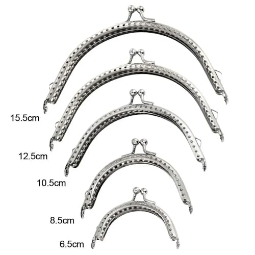 Taschenrahmen Metall Geldbörse Rahmen Kuss Verschluss Tasche Hardware Vintage Geldbörse Verschluss Rahmen Tasche Kuss Verschluss Schloss DIY Tasche machen Griff Tasche Zubehör TaschenbüGel(6.5cm) von ZSREYFNB