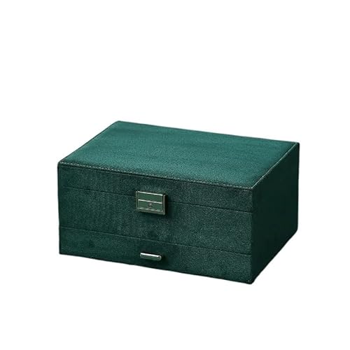 ZSREYFNB Schmuckaufbewahrung 3-lagige Vintage-Schmuckschatulle for Ringe, Ohrringe und Halsketten SchmuckkäStchen von ZSREYFNB